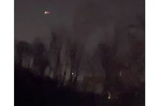 In this image taken from video provided by MartyA45_, several drones appear to be flying over Randolph, N.J., on Wednesday, Dec. 4, 2024. (MartyA45_ /TMX via AP, File)