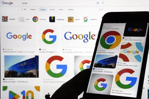 Google logos are shown when searched on Google in New York, Sept. 11, 2023. Google will start deleting 'inactive' accounts in December. Under Google’s updated inactive account policy, which the tech giant announced back in May, accounts that haven’t been used in at least two years could be deleted. Accounts deemed inactive could be erased beginning Friday, Dec. 1. (AP Photo/Richard Drew, File)
