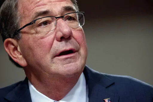 Defense Secretary Ash Carter testifies on Capitol Hill in Washington, Sept. 22, 2016. Carter, who served as secretary of defense in the final two years of the Obama administration, has died at age 68.   (AP Photo/Andrew Harnik, File)