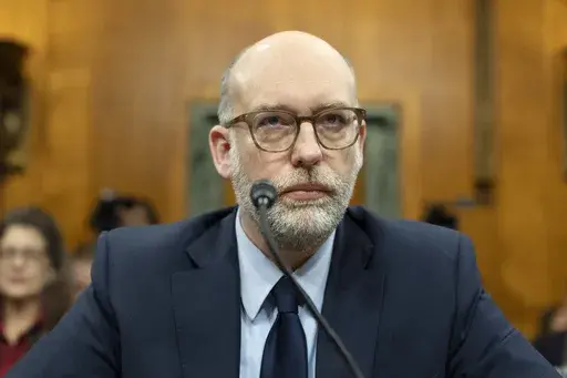 Russell Vought, President Donald Trump's choice for Director of the Office of Management and Budget, appears before the Senate Budget Committee during a hearing to examine his nomination, on Capitol Hill in Washington, Jan. 22, 2025. (AP Photo/Jacquelyn Martin, file)