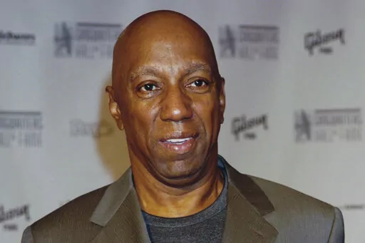 Motown's Barrett Strong arrives at the induction ceremony for 35th annual National Academy of Popular Music/Songwriters Hall of Fame in New York on June 10, 2004. Strong, one of Motown’s founding artists and most gifted songwriters who sang lead on the company’s breakthrough single “Money (That’s What I Want)” and later collaborated with Norman Whitfield on such classics as “I Heard It Through the Grapevine,” “War” and “Papa Was a Rollin’ Stone,” has died. He was 81. His 