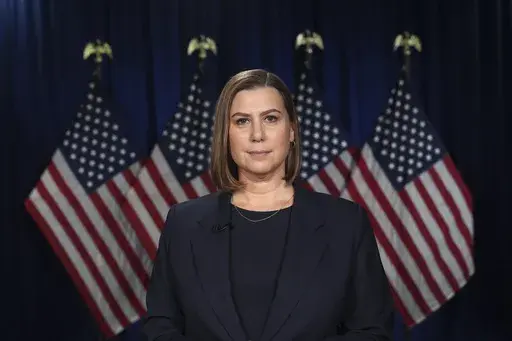 Sen. Elissa Slotkin, D-Mich., rehearses the Democratic response to President Donald Trump's address to a joint session of congress Tuesday, March 4, 2025, in Wyandotte, Mich. (AP Photo/Paul Sancya, Pool)