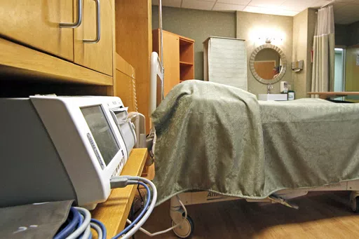 A single room, fully dedicated maternity room in a hospital maternity ward in Mississippi is seen on Oct. 11, 2012. In 2023, U.S. pregnancy-related deaths fell back to pre-pandemic levels, according to data released by the Centers for Disease Control and Prevention on Thursday, May 2, 2024. (AP Photo/Rogelio V. Solis, File)